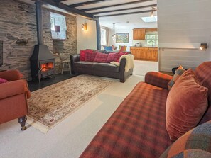 Living area with wood burner | Tyn Y Ffordd, Llanymawddwy near Dolgellau