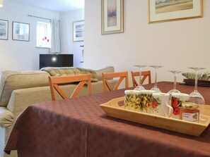 The living/dining area is split into two distinct areas | Trentham Cottage, Snettisham, near Hunstanton