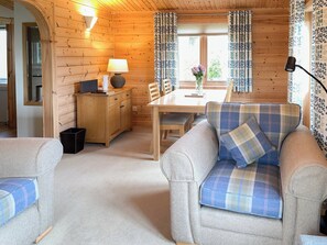 Living room with delightful dining area | Wheal Metal Lodge, Poldown, near Helston