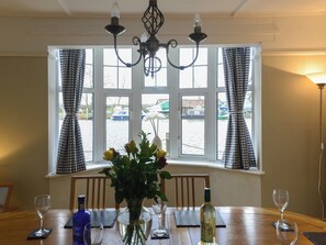 Lovely views over the river from the dining area | Riverside House, Beccles