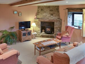 Warm and welcoming living room | Ladycroft Barn, Thornhill, Hope Valley
