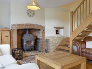 Cosy living area packed with heritage features | South View Cottage, Dean, near Chadlington