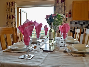 Dining Area | Cwm Yr Hendy Lodges - Hillside View, Crossgates, nr. Llandrindod Wells