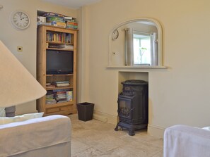 Living room contains heritage wood-burning stove | 3 Gill Edge Cottages - Gill Edge Cottages, Bainbridge, near Hawes