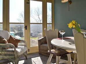 Light and airy dining room | 3 Gill Edge Cottages - Gill Edge Cottages, Bainbridge, near Hawes