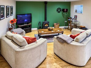 Living area | Oak Tree Barn - Oak Tree Holiday Lets, Otterburn