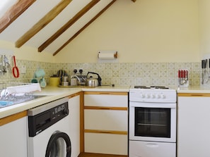 Modest kitchen with many appliances | The Oast House, Whatmore, near Tenbury Wells