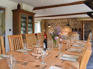 Large elegant dining table and chairs | The Granary, Oxborough
