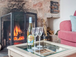 Charming living room with a real fire | Ty Newydd y Graig, Tremeirchion, near St. Asaph