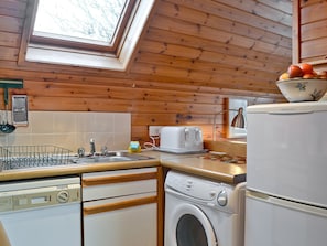 Open Plan Wood Panelled Kitchen Area | Wee Ben, Blair Atholl near Pitlochry