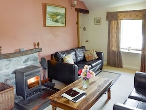 Cosy living room | Allt Maen - Woodview Cottages, Lowick Bridge