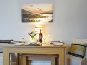 Convenient dining area within living room | Helenslea, St Andrews