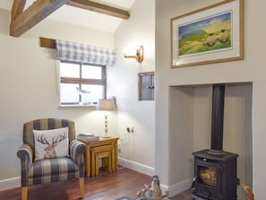 Welcoming wood burner within living area | Curlew Barn, near Middleham, Leyburn
