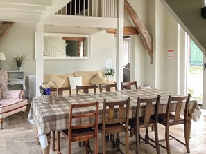 Dining Area | Foremark Threshing Barn - Foremark Cottages, Milton, near Repton