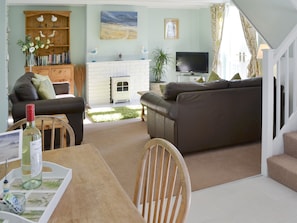 light and airy open plan living space | Aidan Cottage, Craster, near Alnwick