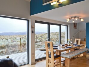 Open plan style dining area with great views | Hygge, Ose near Dunvegan, Isle of Skye