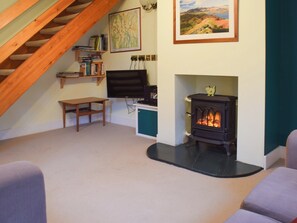 Delightful living room with electric ’woodburner’ | Beech End, Braithwaite
