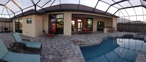 Oversized Lanai, 10' sliders  90 degree angle, open floor plan modern home! 