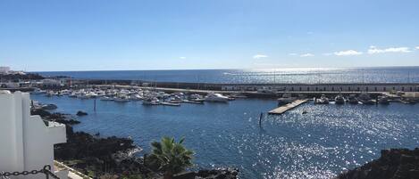 View of Peurto del Carmen old town harbour