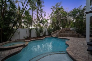 Private Pool and Spa, Water Slide