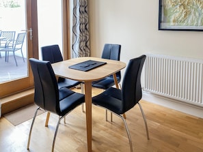 Dining room area with easy access to the patio for al fresco dining | The Old Laundry 4, Keswick