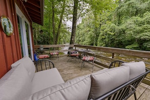 Back deck overhanging the Chattahoochee River