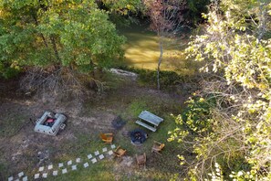 Fire Pit & Picnic Table Area by the river