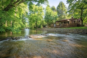 View of cabin from the river