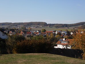 Aussicht von ihrer Terrasse