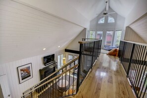 Third Floor Cat Walk with bean bag alcove overlooks Daly Ave