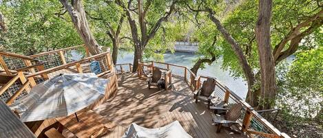 Deck overlooking the Comal River