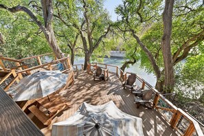 Deck overlooking the Comal River