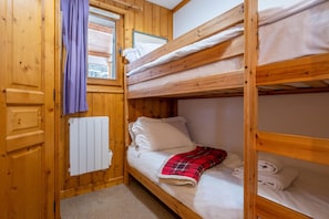 Bunk bed room, compact but with plenty of storage