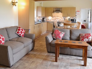 Open plan living/dining room/kitchen | The Cart Shed - Decoy Farm Holiday Cottages, High Halstow, near Rochester