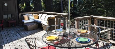 Sunny and inviting deck, great place for brunch!