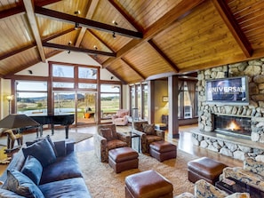 Relax and enjoy the views of San Juan Valley or cozy up next to the fireplace and watch a show on the Smart TV.