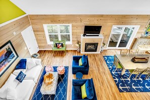 View of great room from above. Open floor plan is great for family/friend time!