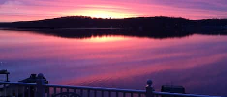 Sunrise over Davis Cove highlights one of the best locations on Lake Hopatcong