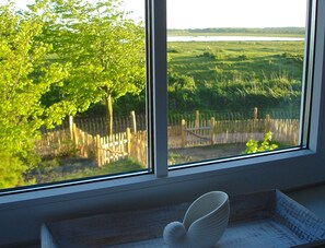 Blick aus dem Schlafzimmer auf die Eider 