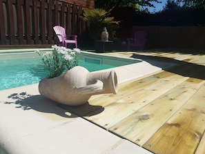 bord de piscine chaufée