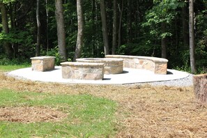 Fire Pit with Sitting Walls