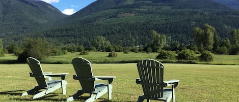 The view just off your deck.  A great place to have morning coffee.