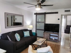 Queen Sleeper Sofa and Smart TV, Where's the Barn?