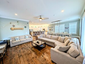 Ample space to relax comfortably as a group.