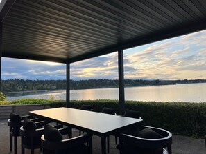 Outdoor Covered Dining Table 
