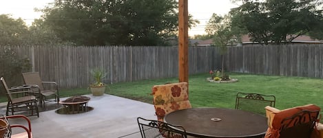 Back patio to enjoy your evening with the family 