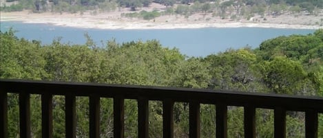 Beautiful views of the lake from large deck