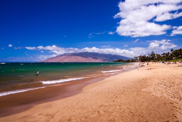 Just a quick walk from your condo door, Kamaole I is a stunning sandy beach.