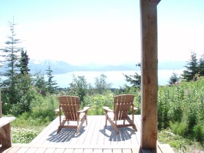 Deck off the covered porch