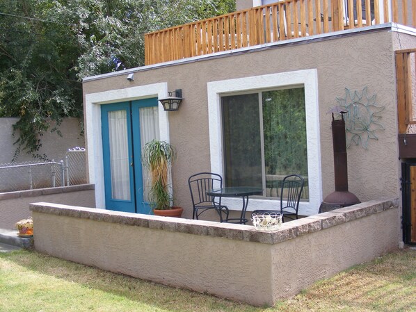 back door and patio